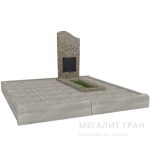 Памятник "Волна", вертикальный из гранитно-мраморной крошки — изображение 2
