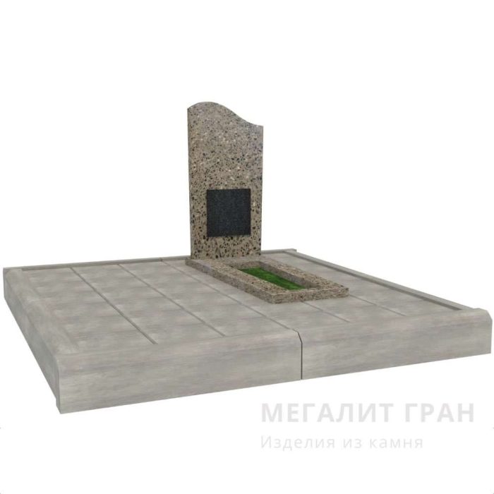 Памятник "Волна", вертикальный из гранитно-мраморной крошки — изображение 2
