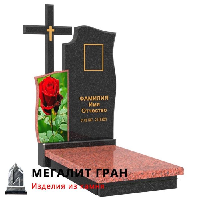 CV-073 памятник, одиночный, элитный с крестом — изображение 10