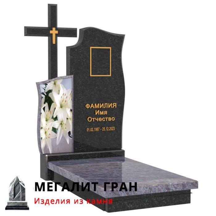 CV-073 памятник, одиночный, элитный с крестом — изображение 8