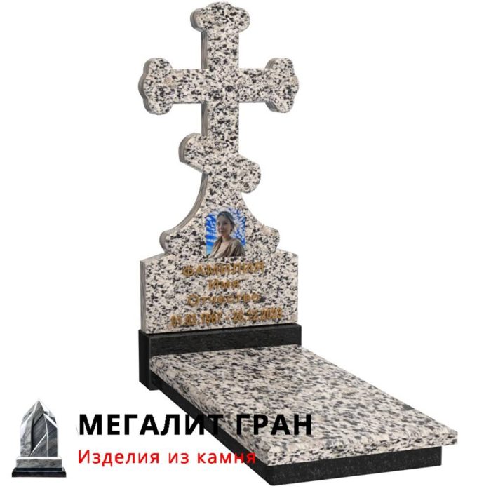 R-043 памятник одиночный, крест, резной — изображение 12