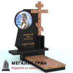 А-04 памятник одиночный, комбинированный, элитный с крестом — изображение 3