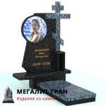 А-04 памятник одиночный, комбинированный, элитный с крестом