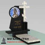 А-04 памятник одиночный, комбинированный, элитный с крестом — изображение 11