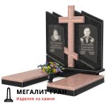 D-103 памятник двойной, комбинированный с крестом — изображение 7
