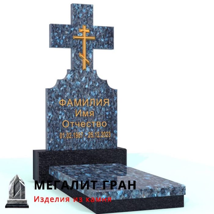 В-013 памятник одиночный, с крестом — изображение 5