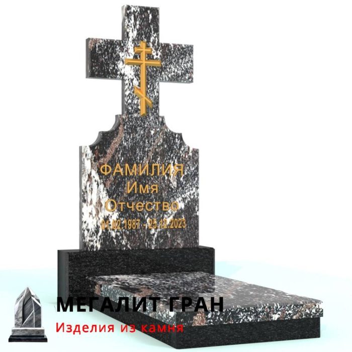 В-013 памятник одиночный, с крестом — изображение 9