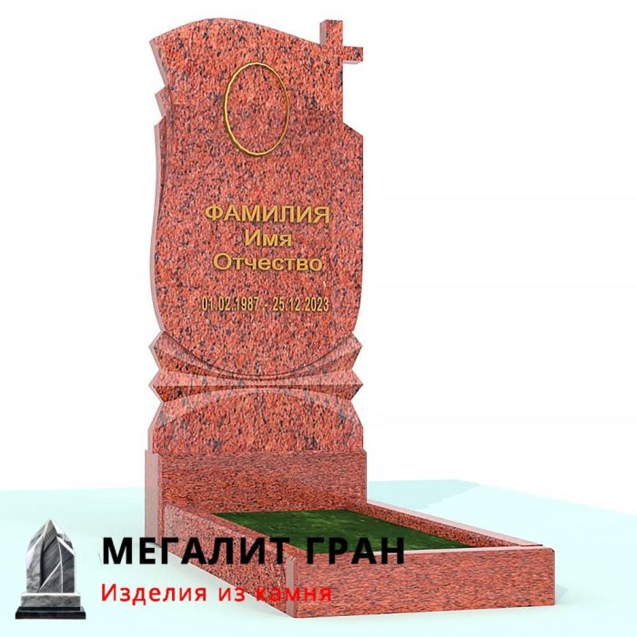 В-027 памятник, одиночный с крестом — изображение 11