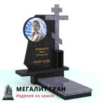 А-04 памятник одиночный, комбинированный, элитный с крестом — изображение 13