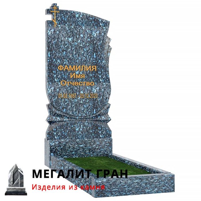 В-030 одиночный памятник с крестом — изображение 5