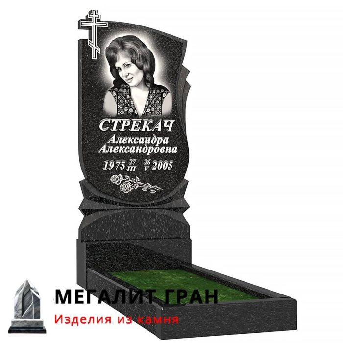 В-030 одиночный памятник с крестом — изображение 8