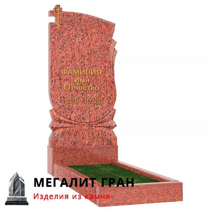 В-030 одиночный памятник с крестом — изображение 12
