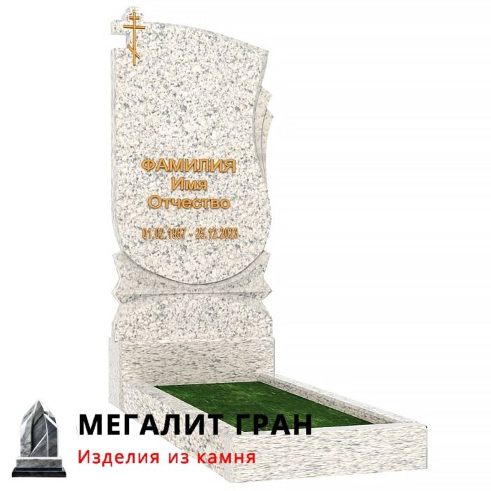 В-030 одиночный памятник с крестом — изображение 13